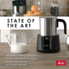 Melitta Montalatte Milk Frother Coffee and Hot Chocolate Stainless Steel Electric Milk Frother