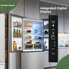 Hamilton Beach, 17.7 Cu. Ft. French Door Refrigerator, Freestanding Installation, Platinum Silver, HZ0771