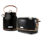 Haden Heritage 1.7 Liter Electric Kettle with 2 Slice Bread Toaster, White