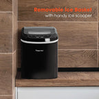 Magic Chef 27 lb. Capacity Portable Countertop Ice Maker, Black (Bullet Ice)