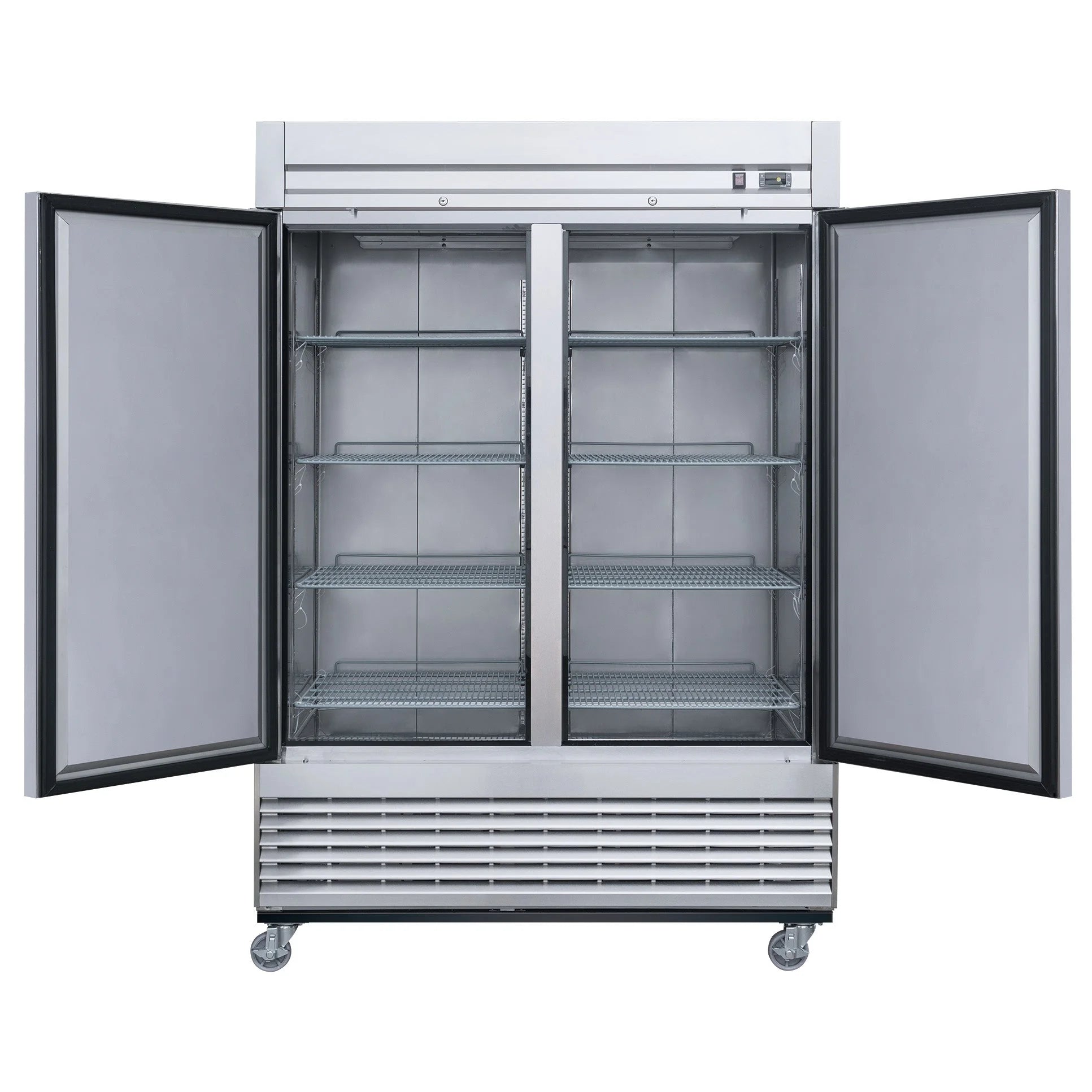 55 in. Two Door Reach-in Commercial Freezer 41 Cu.Ft. Solid Door Freezer, NSF