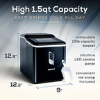 Igloo Automatic Ice Machine Self Cleaning Countertop Ice Maker for Water Bottle & Drinks, Aqua