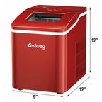 Costway Portable Ice Maker Machine Countertop 26Lbs/24H Self-cleaning w/ Scoop Green