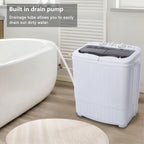 ZOKOP XPB35-188S 14.3lbs Semi-Automatic Washing Machine - Efficient, Compact Design for Apartments and Small Spaces - Gray Cover