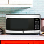GE 1.1 Cu Ft Countertop Microwave Oven, 950W, Stainless Steel, One-Touch Cooking, Turntable, Auto Defrost, Child Lock, Model GCST11N1WSS