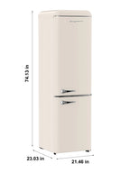 Frigidaire 9.0 Cu. Ft. Bottom Mount Retro Refrigerator, Black
