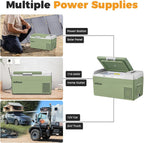 Setpower FC20 Portable Refrigerator, Black, 21 Quart, 12V