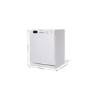 Homestock Renaissance Refinement Appliances Front Control 24-In Built-In Dishwasher (White) 22.4"D X 23.5"W X 32.3"H, Adjustable Tine, Auto Program, Adjustable Rack - Length:164-Length:164