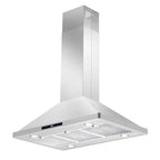 Cosmo COS-63ISS90 36 in. 380 CFM Ducted Island Range Hood in Stainless Steel