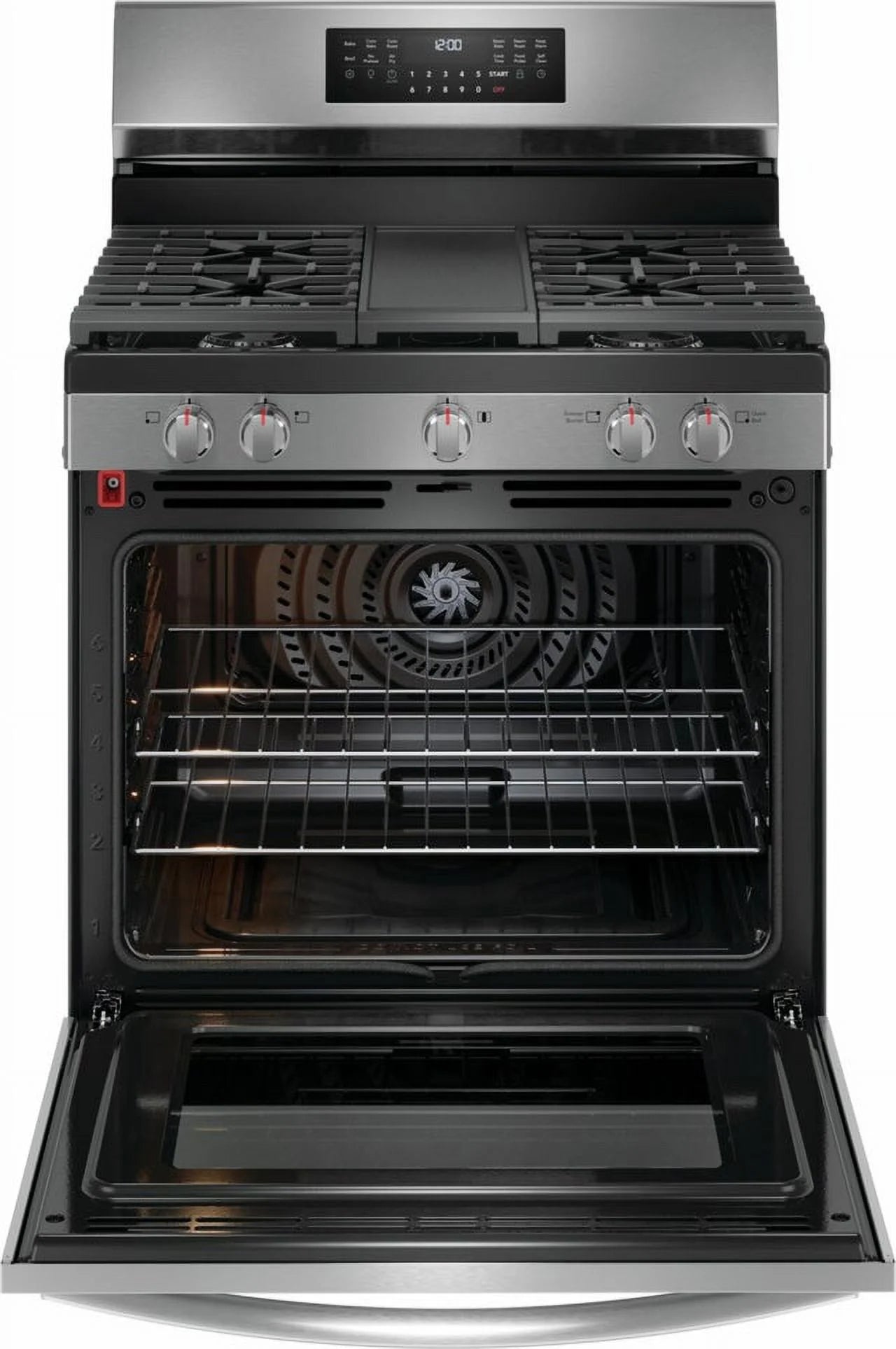 Frigidaire 30" Rear Control Gas Range-Stainless Steel GCRG3060BF