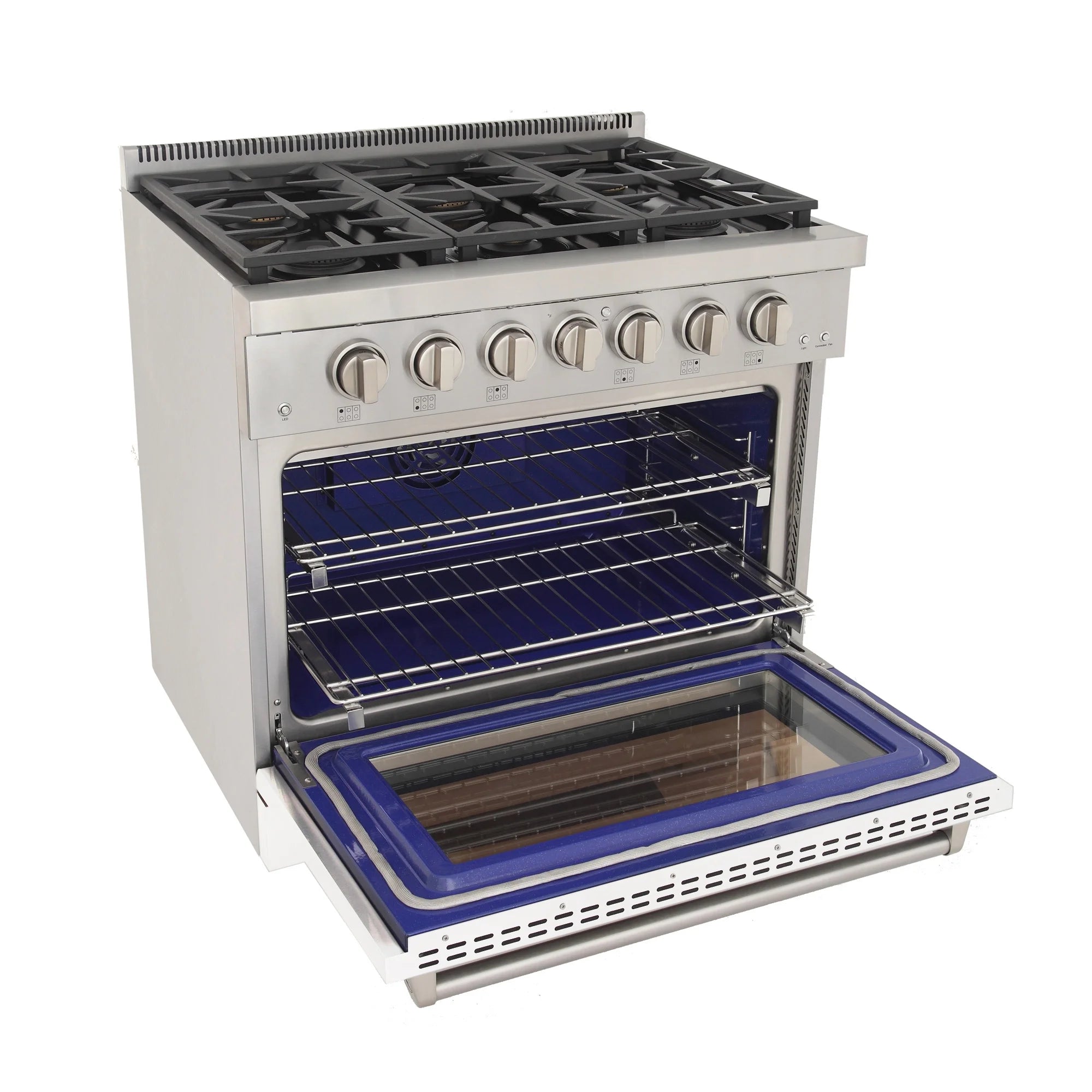 Professional 36-in Propane Gas Range in White with True Simmer Burners