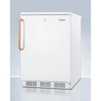 24" wide auto defrost all-refrigerator with lock, digital thermostat, internal fan, door storage, and copper handle