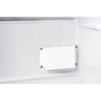 Compact manual defrost all-freezer with lock and probe hole