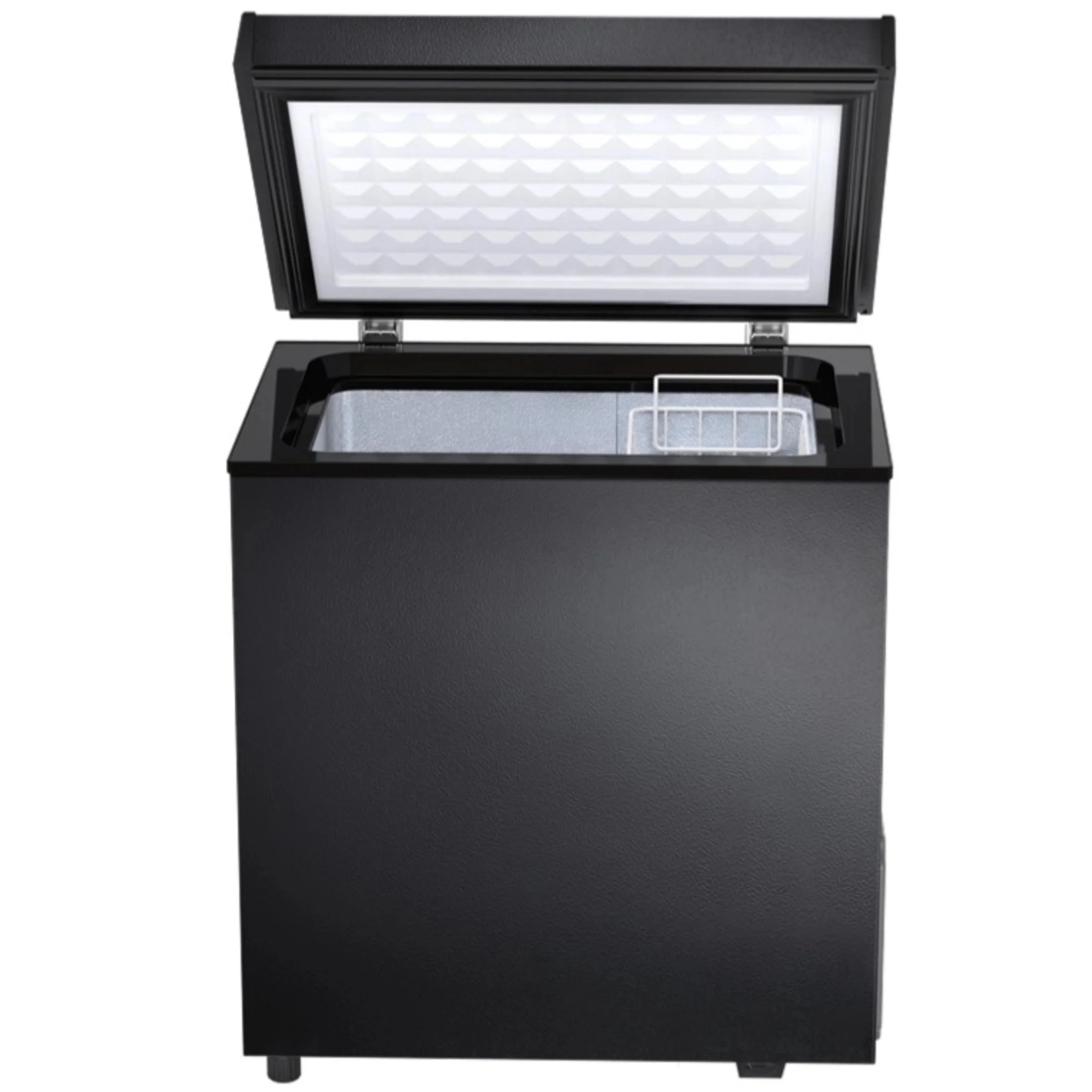 Auseo 2.5 cu. ft. Chest Freezer with 2 baskets Free Standing Top open Door Deep Compact Freezer Suitable for Home/RV/Kitchen/Office-Black