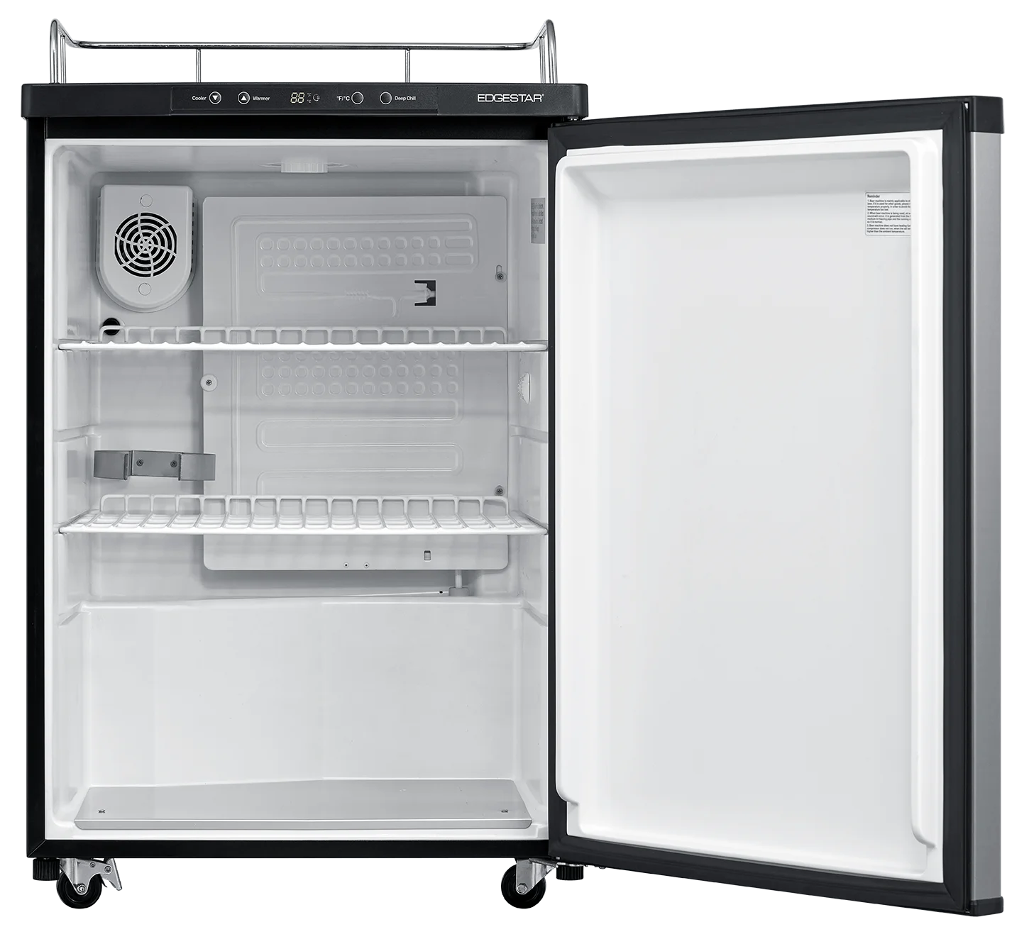 Edgestar Br3002 24" Wide Kegerator Conversion Refrigerator For Full Size Kegs - Black