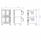 38 in. Commercial Double Deck Electric Convection Oven 240V 1P, Double Door, Extra Large Capacity