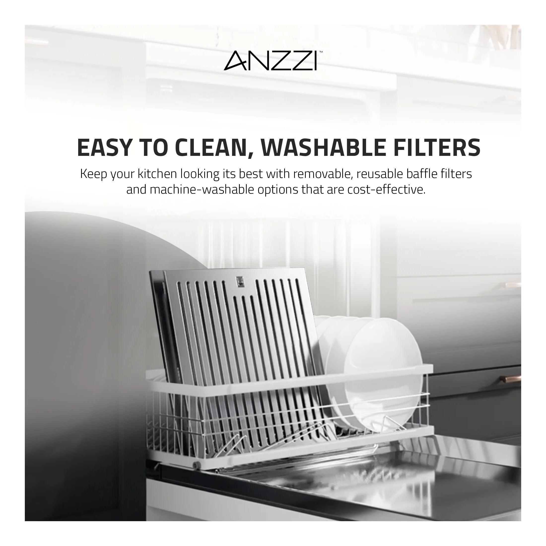 Anzzi RH-AZ0391TSS 36 in. 600 CFM 4-Speed Stainless Steel Under Cabinet Convertible Residential Range Hood with LED Lamp