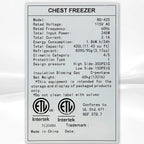 12 Cu.Ft. Chest Freezer, Deep Freezer with Top Open Door 49 in. Energy Saving Freezer, NSF
