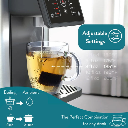 Aqua Optima Electric Kettle, Black with Temperature Control