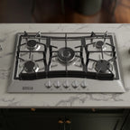 Empava 30 in. Gas Stove Cooktop with 5 3rd Gen Italy Sabaf Sealed Burners in Stainless Steel , EMV-30GC21