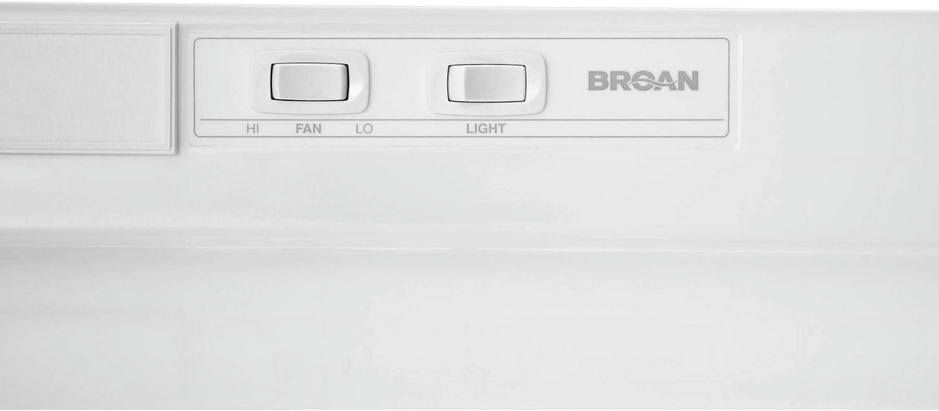 Broan-NuTone F403611 Two Four White 36-inch Under-Cabinet 4-Way Range Hood, with 2-Speed Exhaust Fan and Light