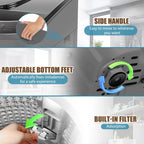Veeboto Portable Washing Machine, 18.7Lbs Capacity Portable Washer with Drain Pump, 10 Wash Programs/8 Water Levels/LED Display, Full-Automatic Compact Laundry Washer for Apartment, Dorm, Home