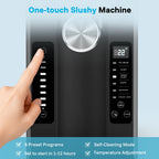 Flamemore Slushie Machine for Home with Self-Cleaning, No Ice Needed, 6 Preset Settings Frozen Drink Maker, 12h Delay Start, 200w