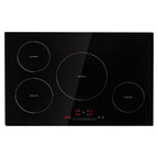 KFFKFF 4 Burner Electric Cooktop, 30'' 7500W 9 Power Settings Induction Cooktop Countertop Burner, with LED Display, Child Safety Lock & Heat Guard