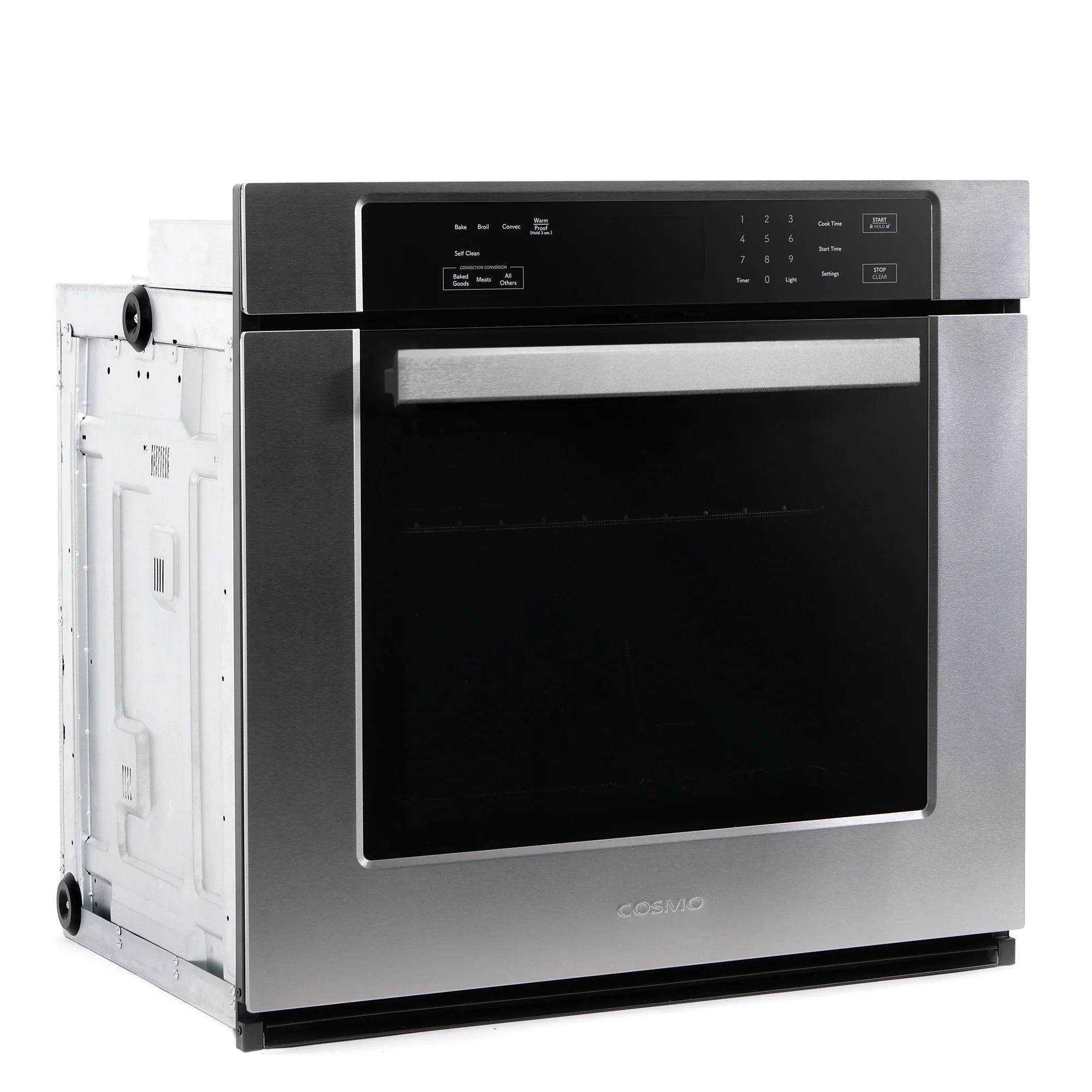 Cosmo 3 Piece Kitchen Appliance Package With 36" Electric Cooktop 36" Wall Mount Range Hood 24" Single Electric Wall Oven Kitchen Appliance Bundles