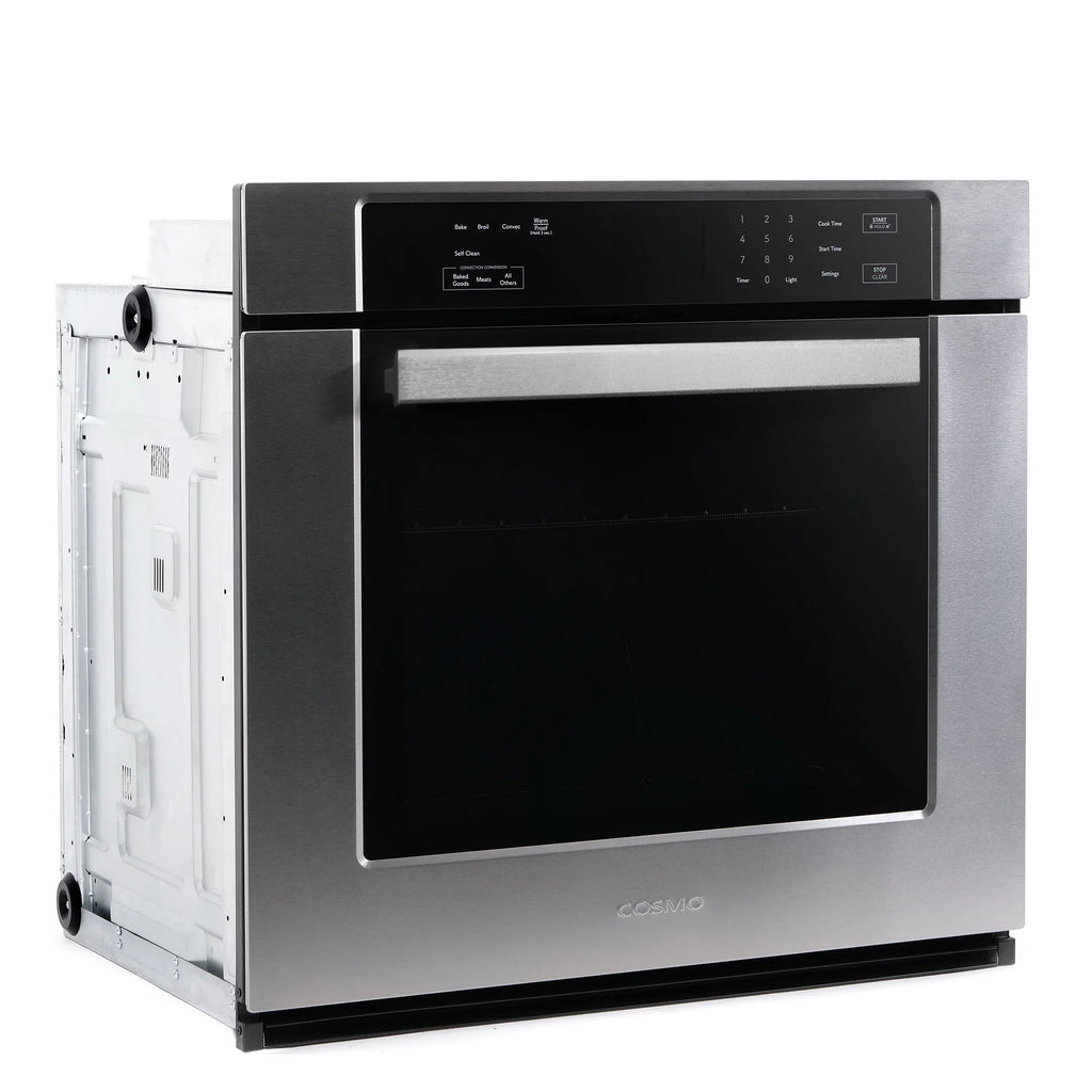 Cosmo 5 Piece Kitchen Appliance Package With 30" Electric Cooktop 30" Single Electric Wall Oven 30" Over-the-range Microwave French Door Refrigerator & 24" Built-in Fully Integrated Dishwasher