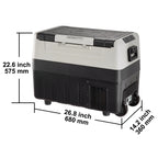 BENTISM Car Refrigerator 58Qt, 12v Portable Freezer with  Dual Zone, 12/24V DC & 110-240V AC Electric Cooler with -4a??-50a?? Cooling Range, for Car Truck Vehicle RV Boat