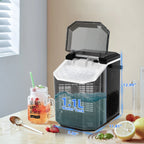 LHRIVER Countertop Nugget Ice Maker, 35Lbs/24H, Soft Chewable Ice, Ice Scoop, Self-Cleaning, White