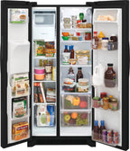Frigidaire 22.3 Standard-Depth Side by Side Refrigerator, Black