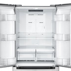 18.5 cu. ft. Stainless-Steel French Door Refrigerator in Silver, Auto Defrost, Energy Star, Digital Temperature Control
