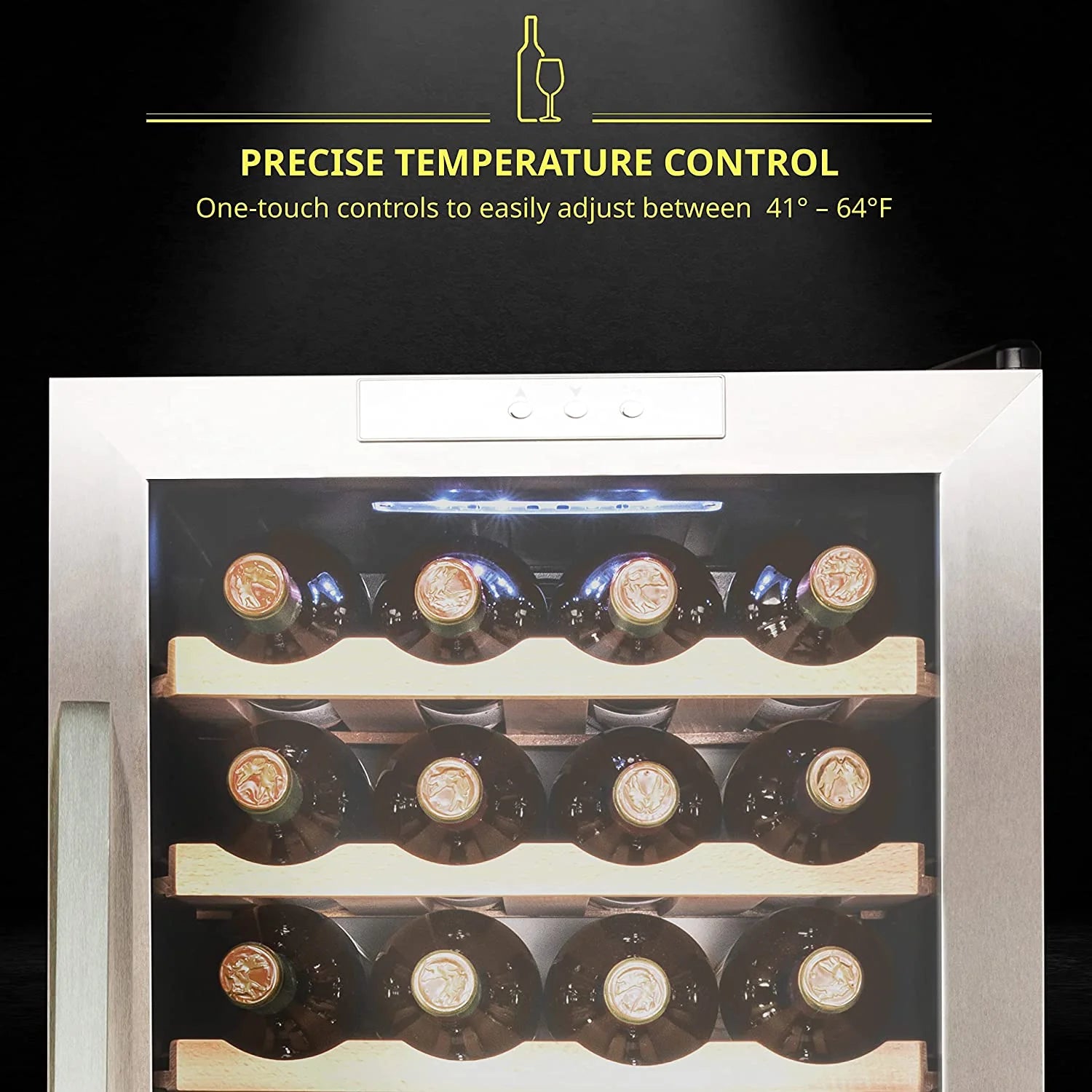 Schmecke 24-Bottle Freestanding Wine Cooler - Black