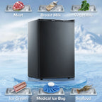Auseo Upright Freezer, 3 Cu.ft Mini Freezer with Adjustable Thermostat & Reversible Single Door, Stand Up Freezer for Home/Office/Dorms/Apartment-Black
