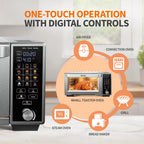 Whall 12QT Touchscreen Air Fryer Toaster Oven, 12 Pre-set Menus, Clear Window, Less Oil