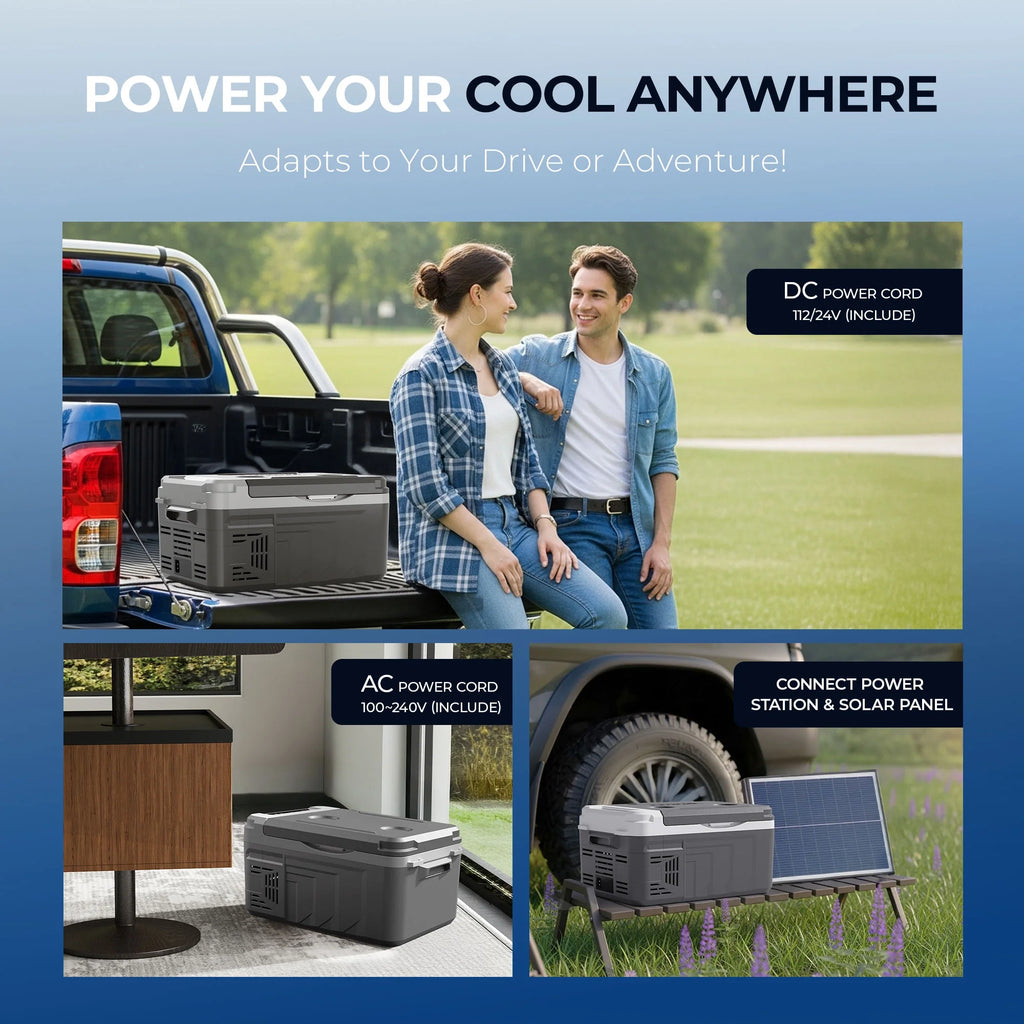 Simzlife 12 Volt Refrigerator, 11 Quart (10L) Car Fridge with APP Control, Car Refrigerator -4℉~68℉, Portable Freezer for RV, Camping, Travel