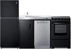80" Wide All-In-One Kitchenette with Range and Dishwasher