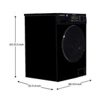 Pemberly Row Pet Compact 110V Vented/Ventless 15 lbs Combo Washer Dryer in Black