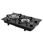 2 Burner Modern Gas Cooktop Gas Stove Top with 2 Burner Black 20.47*12.6 in