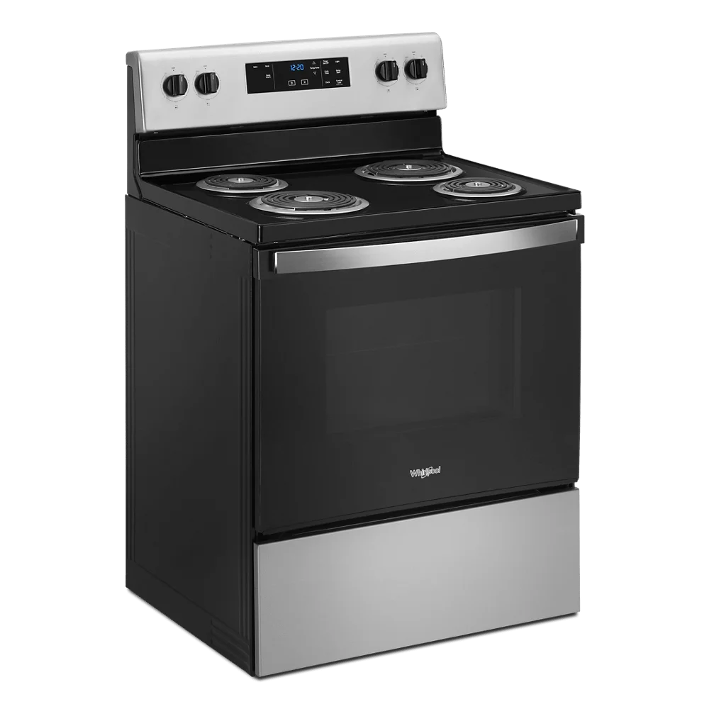 WHIRLPOOL WFC150M0JW 30" freestanding coil electric range