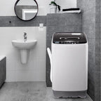 Full-Automatic Washing Machine, Portable Laundry Washer, Compact 17.7 lbs, LED Display, Drain Pump, 10 Wash Programs 8 Water Levels