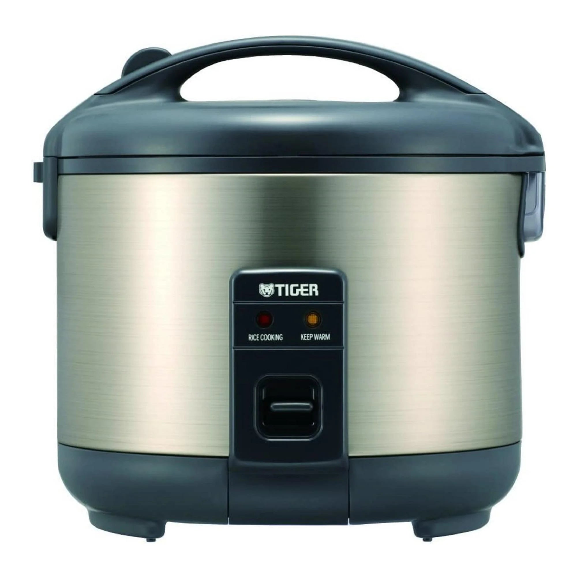Tiger JNP-S10U 5.5 Cup Capacity White Rice Cooker with Spatula and Measuring Cup with Bowl and Spoon