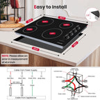 GASLAND Chef Pro 30 in Radiant Electric Cooktop with 4 Burners,  220V ETL Approved