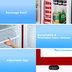 Moifoi 3.1 Cu. Ft. Two-Door Compact Refrigerator, Gray
