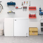 5.0 Cubic Chest Freezer - Compact Deep Freezer with Top Open Door and Removable Storage Basket, 7 Gears Temperature Control, Energy Saving, for Office Dorm or Apartment