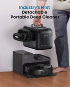 eufy Robot Vacuum Omni E28, HydroJet System , Portable Deep Cleaner, Turbo Suction, DuoSpiral? Detangle Brushes, CornerRover? Arm