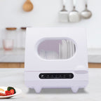 1200W White Portable Tabletop Dishwasher 2-6 Sets, Compact Dishwasher with Tank,Leak-Proof Drying, 360�� Spray Arm, 5 Programmes, for Houses, Flats and Dormitories