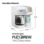Hamilton Beach FlexBrew Coffee Maker, K Cup Pod Compatible Single Serve Coffee Maker & 12-Cup Coffee Pot, Black
